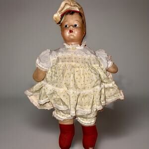 Rare Vintage Baby Doll TODDLE TIME With Composition Head And Cloth Body JCPENNY